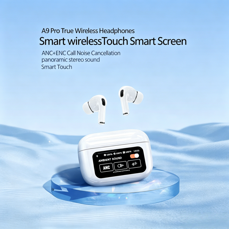 A9Pro หูฟัง ANC หูฟังไร้สาย Active Noise Cancelling ชุดหูฟังแบตเตอรี่ยาวหูฟังกีฬาน้ําหนักเบาสําหรับเ