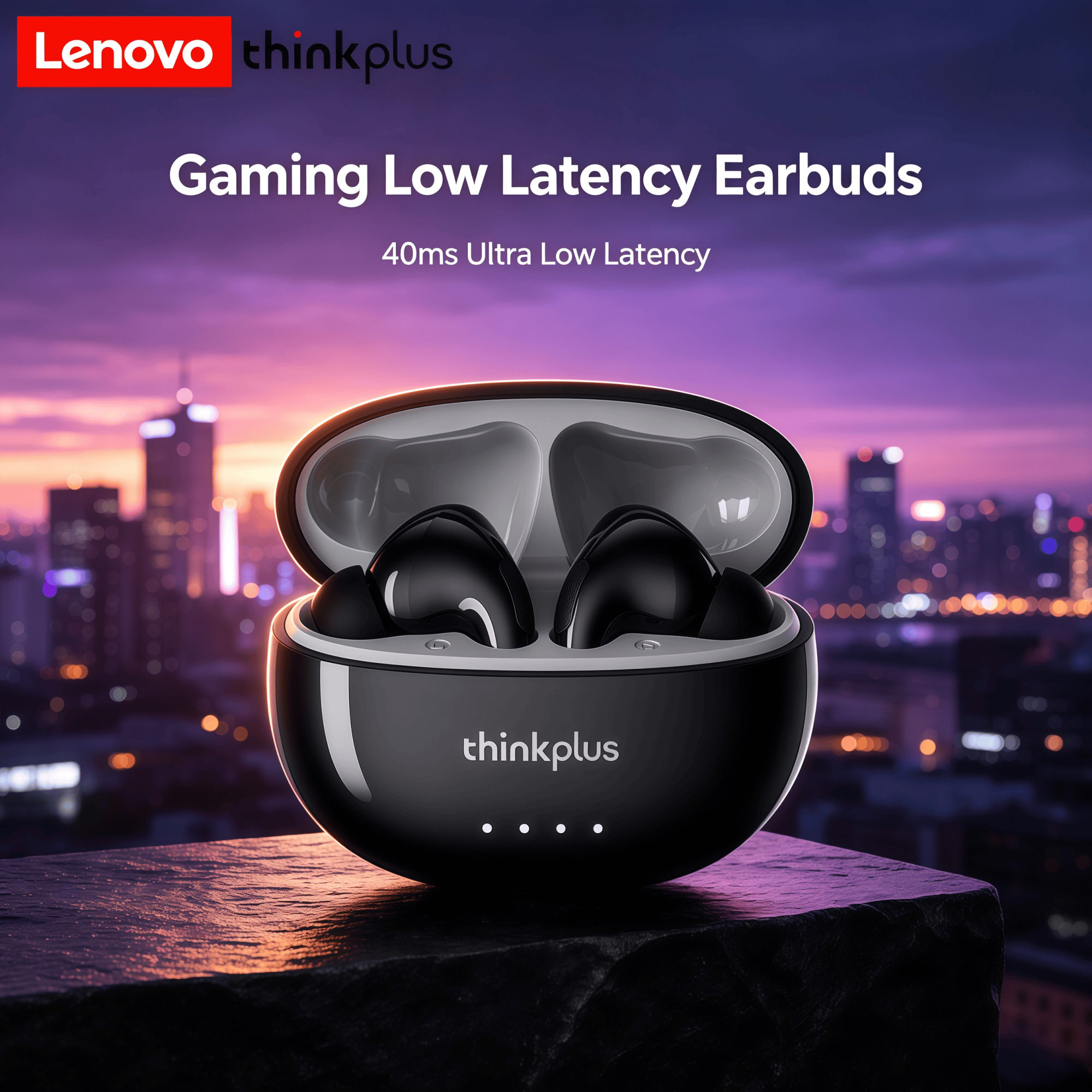 Lenovo LP5 Pro หูฟัง Latency ต่ําหูฟังบลูทูธไร้สายซับวูฟเฟอร์หูฟังชนิดใส่ในหูหูฟังสําหรับเล่นเกมไฮไฟ