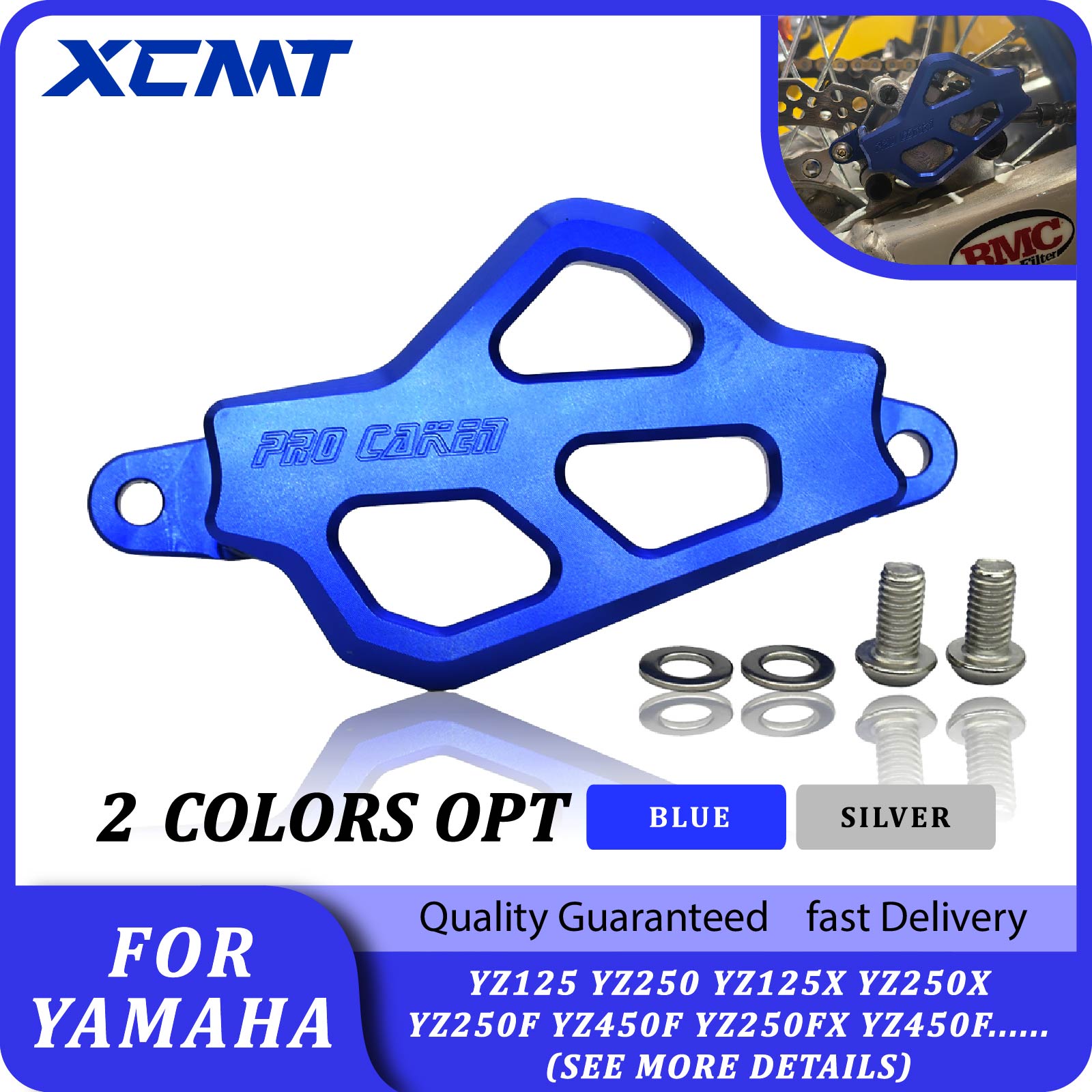 ใหม่ 2024 ฝาครอบป้องกันคาลิปเปอร์เบรคหลัง CNC สําหรับ Yamaha YZ125 YZ250 YZ125X YZ250X YZ250F YZ450F