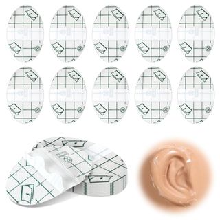  Waterproof Ear Stickers 100pcs, Disposable Ear Covers for Swimming and Showering, 1.7x2.7 Inch Adhesive Protectors