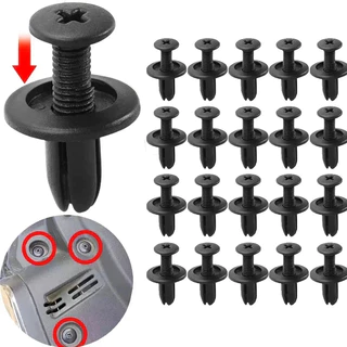 กันชน Fender คลิป Rivet Fasteners สีดําสําหรับ Toyota Kia Nissan Ford Focus Yamaha 10 ชิ้น