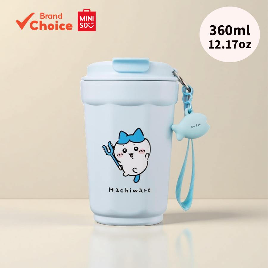 MINISO ซีรีส์ chiikawa - แก้วน้ําสแตนเลส hachiware ขนาด 360 มล. ลายการ์ตูน แก้วเดินทางแบบพกพา ของสะสม ตัวละคร แก้วน้ําน่ารัก ขวดน้ําของขวัญให้เพื่อน ขนาด 11 ซม. x 15 ซม.