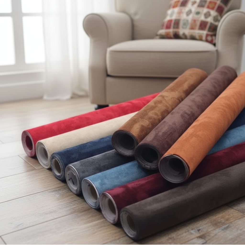 แผ่นหนังเทียมหนังกลับ PU (9.84 x 23.62) - ผ้ากํามะหยี่มีกาวในตัวสําหรับงาน DIY และตกแต่งภายในรถยนต์