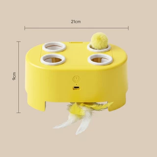 ของเล่นแมว 3-in-1 สําหรับ互動และคลายเครียด ชาร์จด้วย USB ทนทานและใช้งานได้ยาวนาน