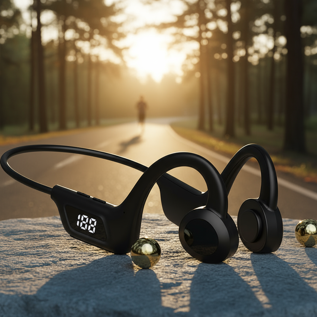 หูฟังบลูทูธ JS7 Sport 5.1 หูฟังไร้สายพร้อมหน้าจอ LED รองรับการ์ดหน่วยความจํา MP3 สําหรับใช้งานประจําวัน