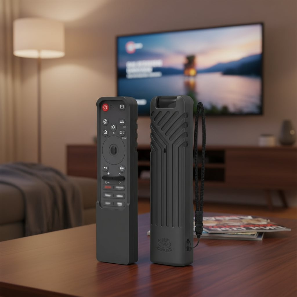 เคสซิลิโคนกันกระแทกสําหรับรีโมท LG MR25 GA, เคสป้องกันกันลื่นพร้อมช่องใส่สายคล้อง, ล้างทําความสะอาดไ