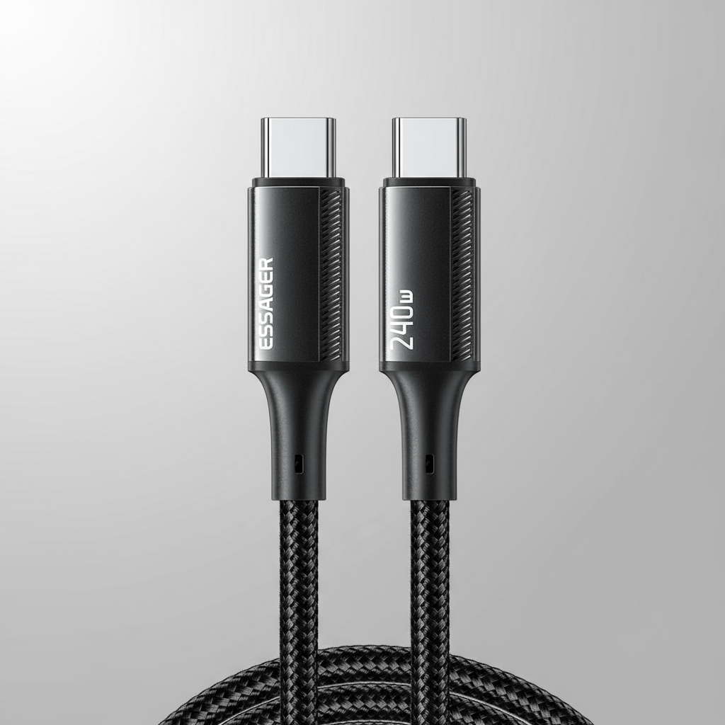สายชาร์จ Essager 240w USB C to USB C ชิป E-Marker สําหรับ Xiaomi ip1 5