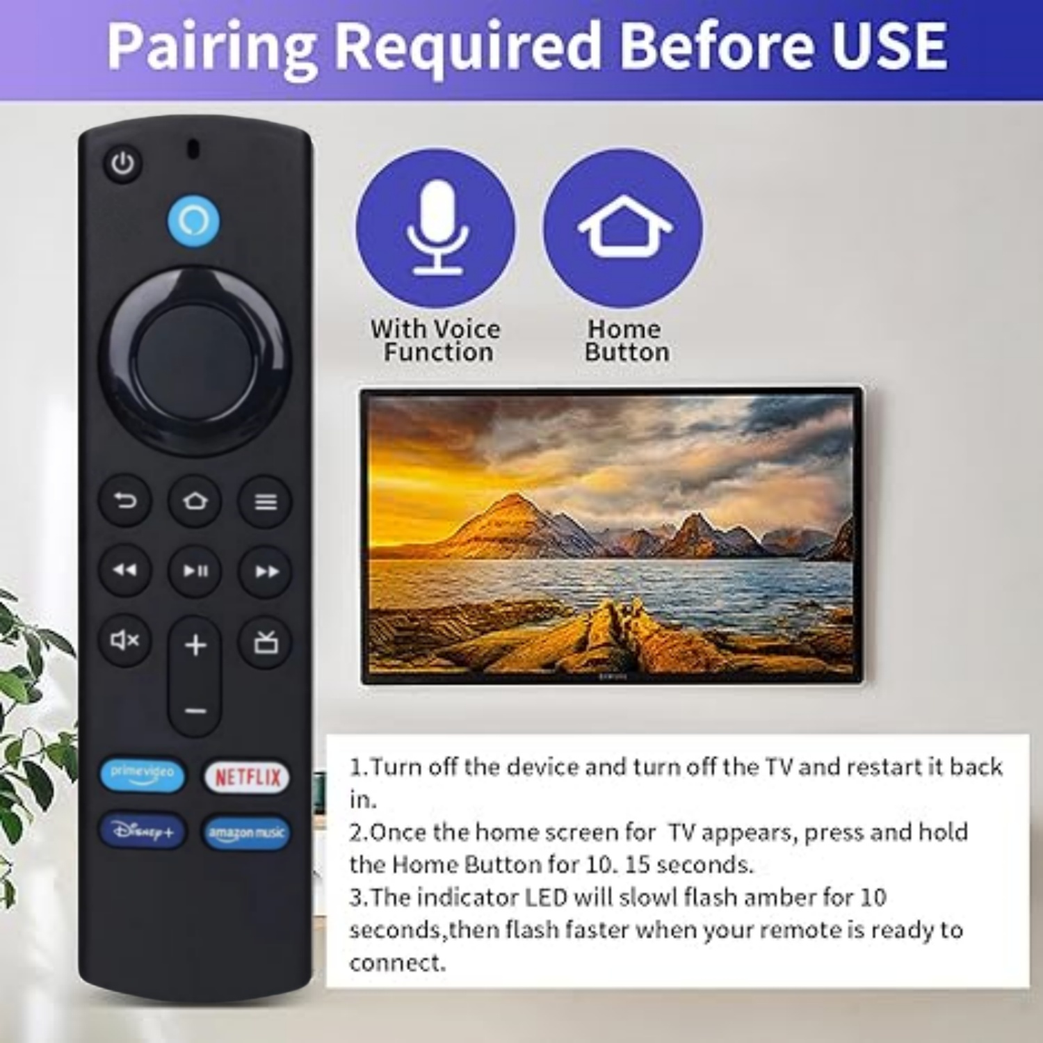 ใหม่ L5B83G (รุ่น 3) รีโมทเสียงสําหรับ Amz Smart TV Stick (Lite,4K,4K Max,2nd Gen,3rd Gen), รองรับ A