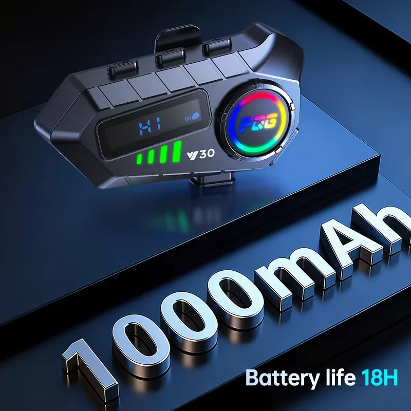 SafeRide Bluetooth 6.0 หมวกกันน็อคชุดหูฟังอินเตอร์คอมไร้สายลดเสียงรบกวนกันน้ํา 1000mah ไฟ LED - รูปที่ 2