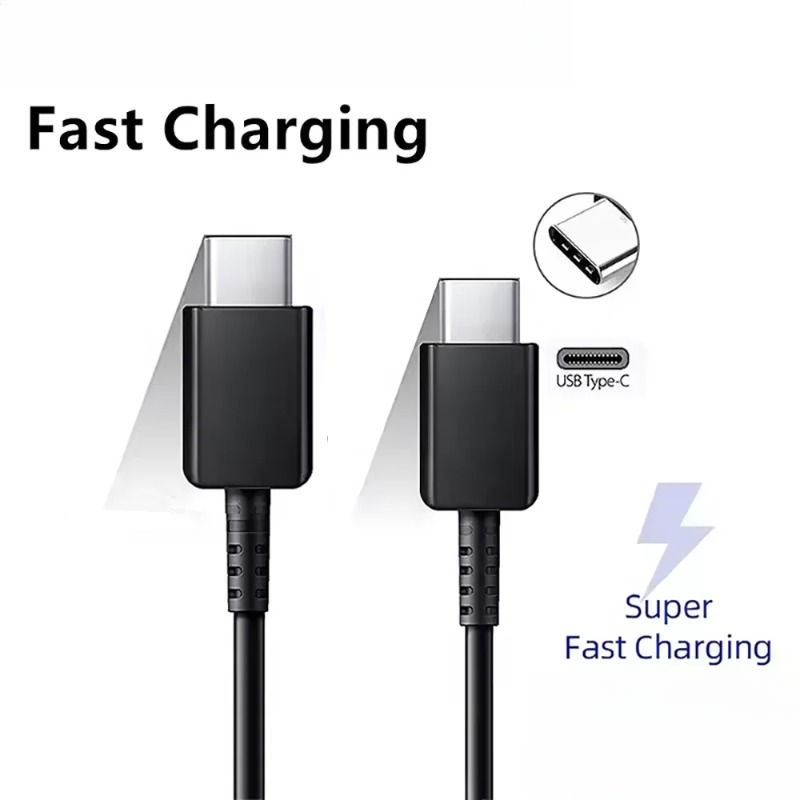 1M 3A สายชาร์จข้อมูลแบบ USB-C เป็น C ชาร์จเร็วพิเศษ รองรับ PD QC 4.0 สําหรับ Samsung Galaxy S25 S24 