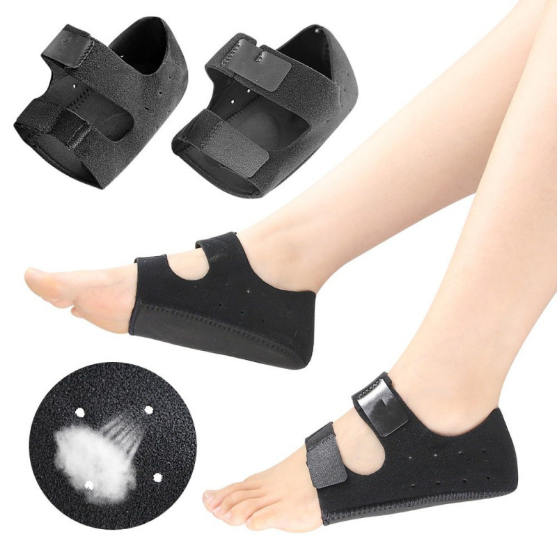 1 คู่ แผ่นรองส้นเท้า บรรเทาอาการรองช้ํา (Plantar Fasciitis) ป้องกันแรงกระแทก ลดอักเสบเอ็นร้อยหวาย (Achilles Tendonitis) เสริมเบาะรองส้นเท้า ปรับขนาดได้