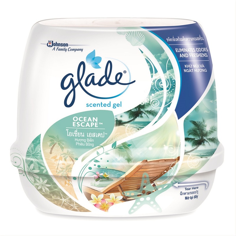 [Gift]เกลดเซ็นท์เต็ด เจลหอมปรับอากาศ 180กรัม Glade Scented Gel Air Freshener 180g มูลค่า 89 บาท(สินค