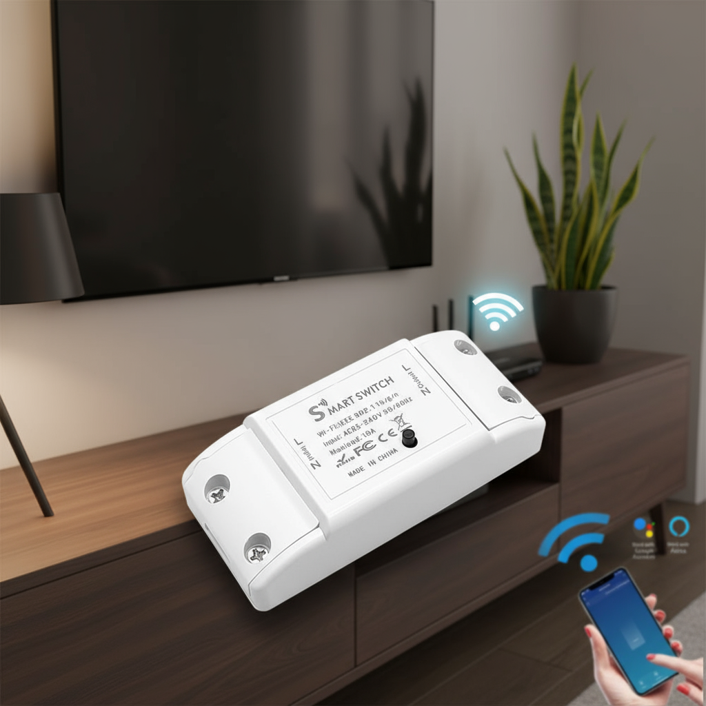 สวิตช์อัจฉริยะ WiFi รีโมทคอนโทรล LED รองรับแอป Smart Life ใช้งานร่วมกับ Alexa Google Home