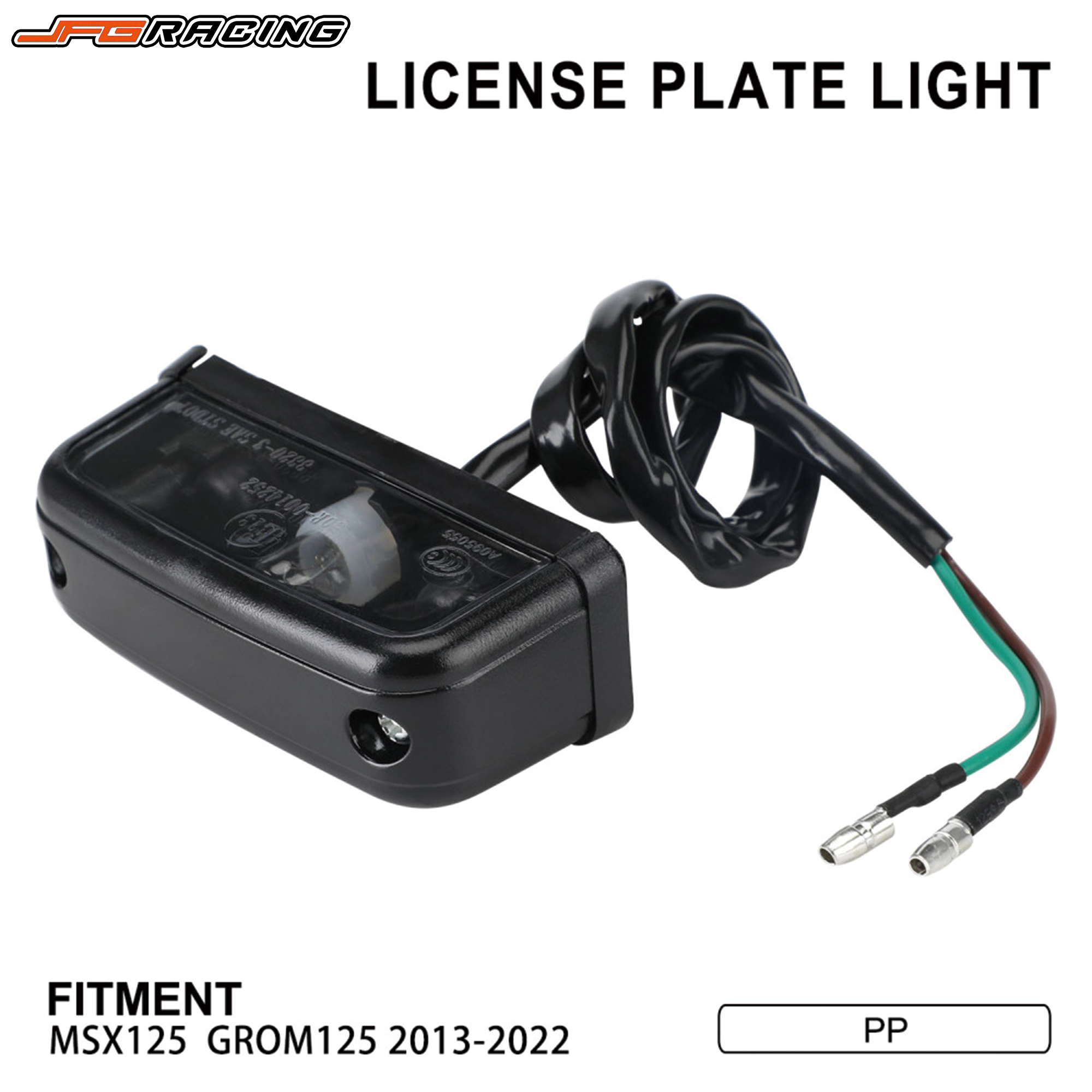 ป้ายทะเบียนโคมไฟฐานรถจักรยานยนต์ LED ด้านหลังป้ายไฟท้าย Fit สําหรับ MSX125 Grom125