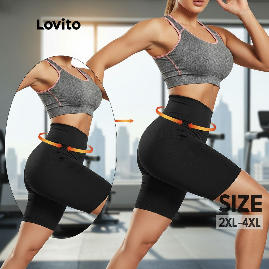 (trendy5)Lovito คอร์เซ็ทพลัสไซซ์ เบสิก LPS06061 (แอพริคอท/ดำ)