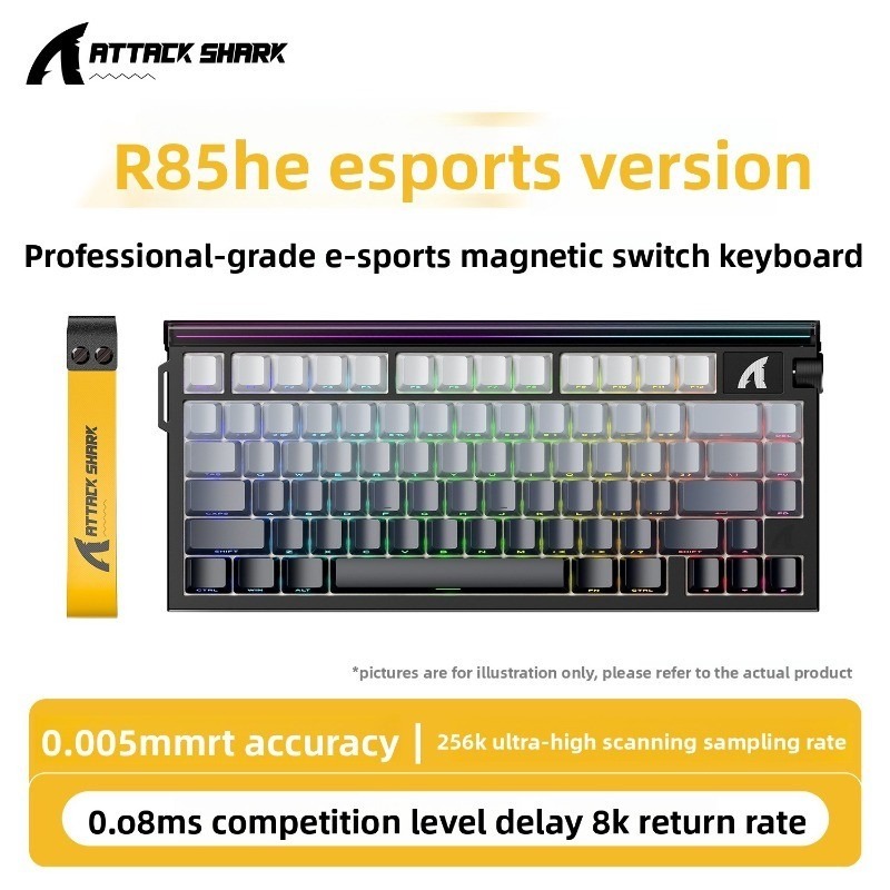 ATTACK SHARK R85HE แป้นพิมพ์แมคคานิคอลสวิตช์แม่เหล็กหน่วงเวลาต่ํา 8KHz, ขนาด 75% พร้อม Rapid Trigger