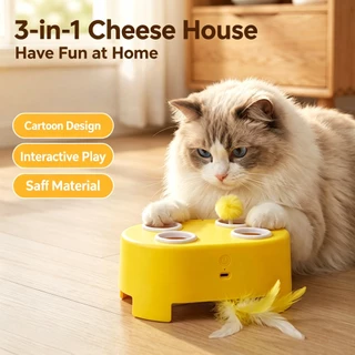 ของเล่นแมว 3-in-1 สําหรับ互動และคลายเครียด ชาร์จด้วย USB ทนทานและใช้งานได้ยาวนาน