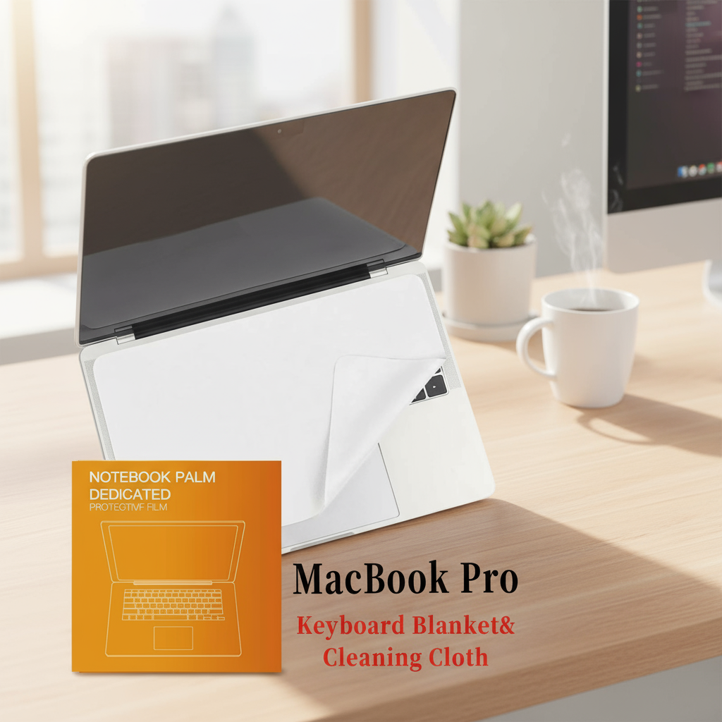 ผ้าคลุมกันฝุ่นไมโครไฟเบอร์สําหรับ MacBook ขนาด 13 ถึง 14 นิ้ว พร้อมผ้าเช็ดคีย์บอร์ดและหน้าจอ