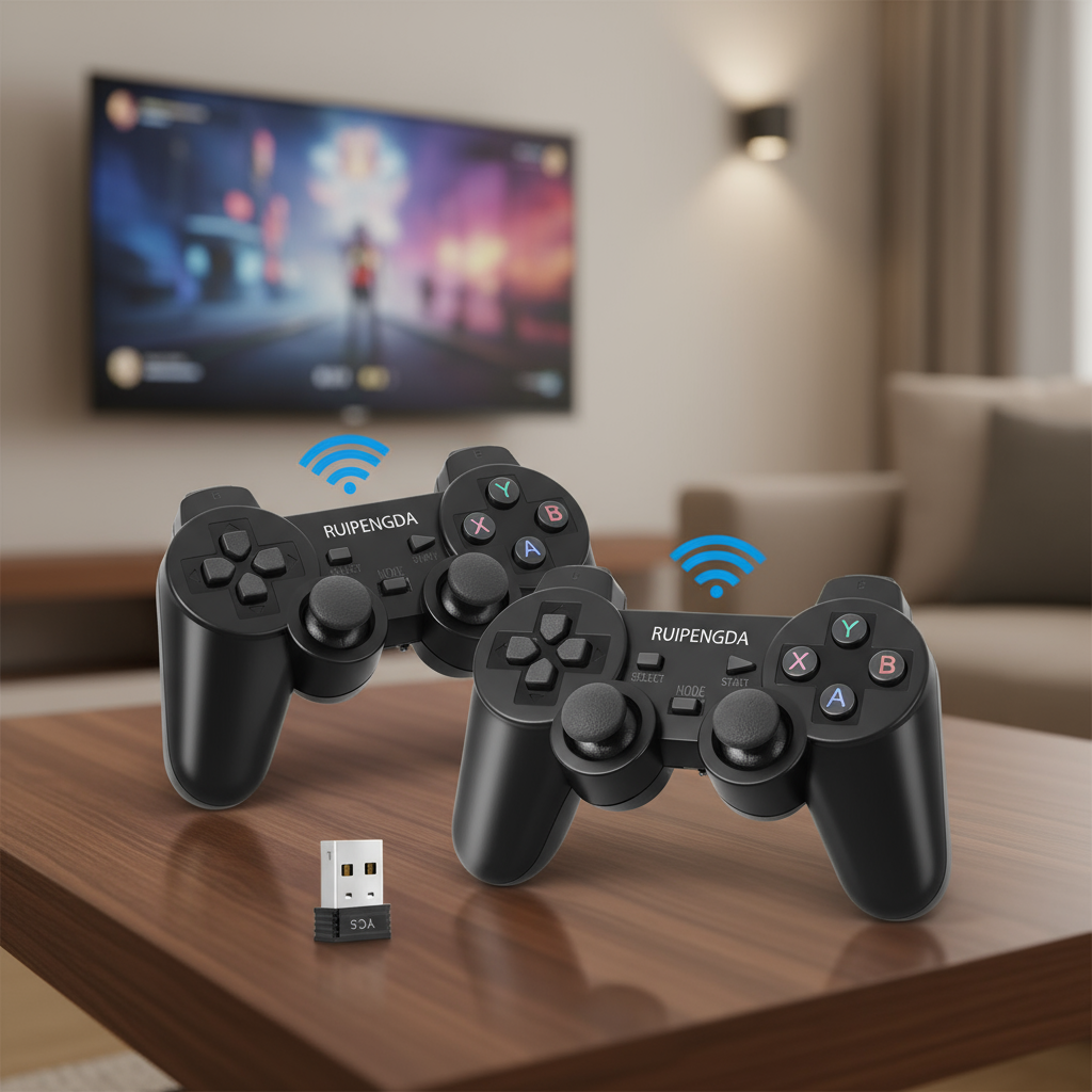 2 ชิ้น จอยเกมแพดไร้สาย 2.4GHz สําหรับ PC คอนโทรลเลอร์ GD10 M8 สําหรับ Android TV Console Stick