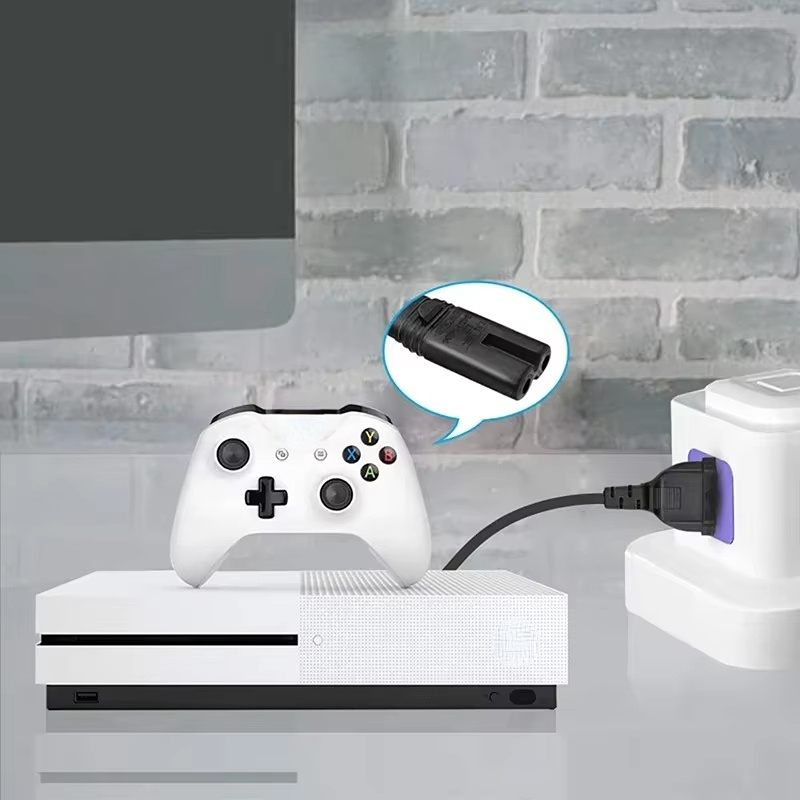 สายไฟฟ้า US 1.5M ปลั๊ก 2 ขา IEC320 C7 สําหรับต่อขยายไฟชาร์จแล็ปท็อป Dell, เครื่องพิมพ์ Canon Epson, วิทยุ, ลําโพง, PS4, XBOX, AC - รูปที่ 5