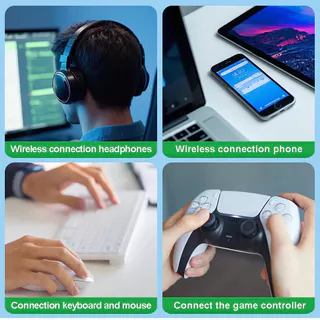 ดองเกิล USB WIFI สําหรับเดสก์ท็อป อะแดปเตอร์ WiFi ไร้สายบลูทูธ 600Mbps, ตัวรับสัญญาณ WiFi BT แบบ USB, ความถี่คู่, เชื่อมต่ออินเทอร์เน็ตความเร็วสูง, รองรับโน้ตบุ๊กและเดสก์ท็อปที่ใช้ Windows 10/11, เสียบแล้วใช้งานได้เลย พร้อมไดร์เวอร์ในตัว