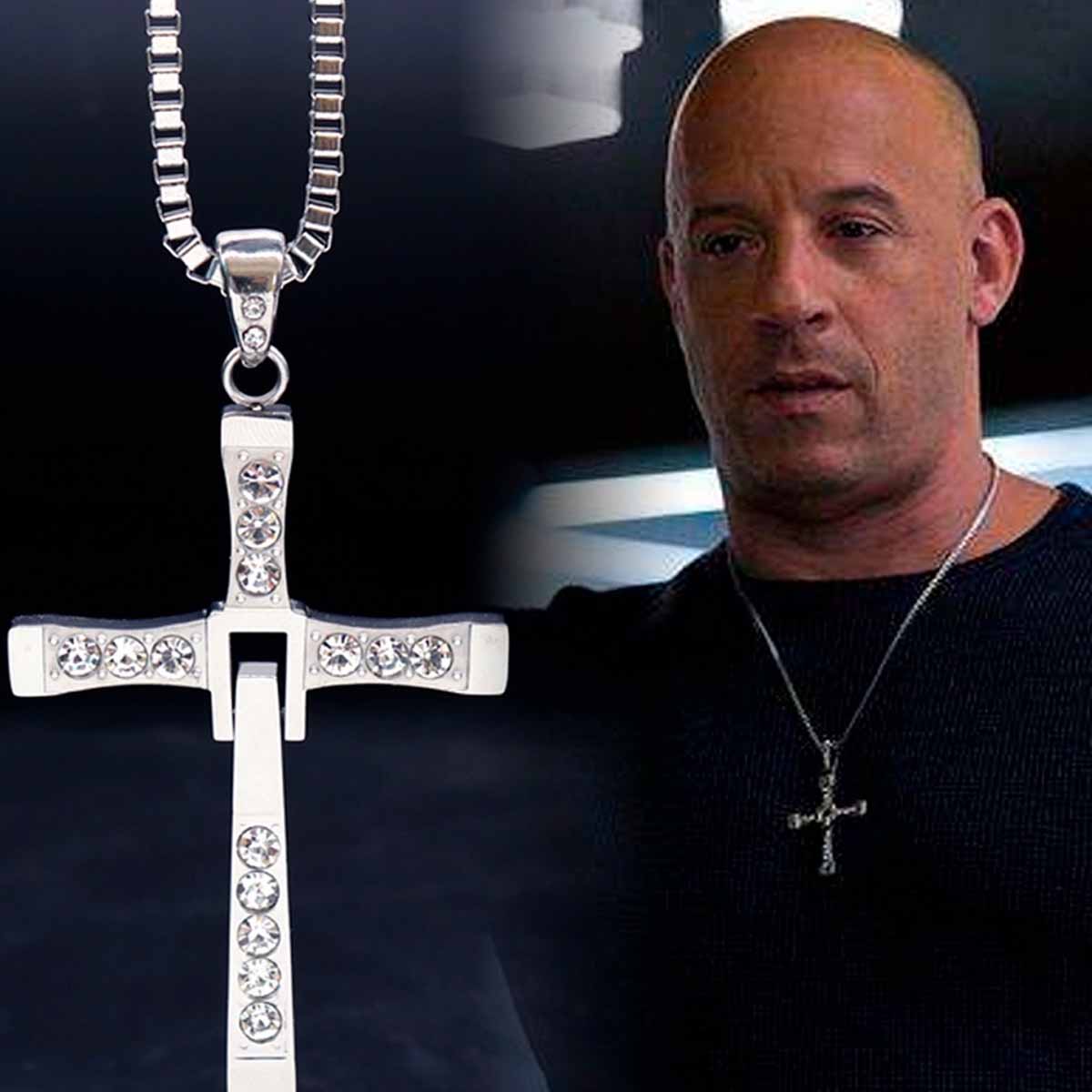Fast And Furious Dominic Toretto Cross Chain Necklace ของขวัญคอลเลกชันภาพยนตร์