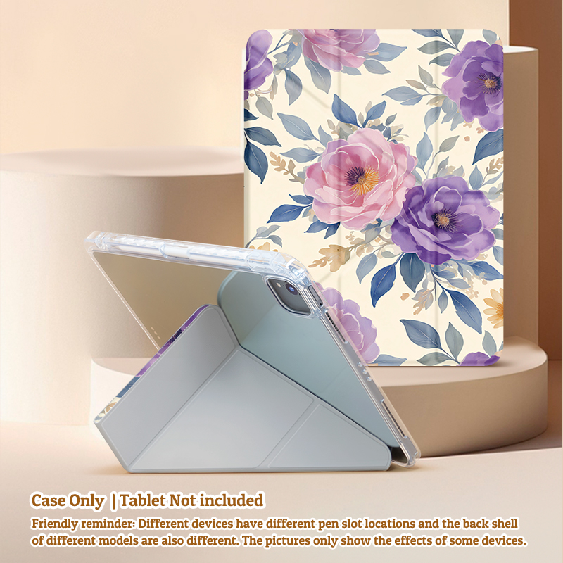 ฝาครอบอะคริลิกน้ําหนักเบาพร้อมดีไซน์แบบพับได้รูปตัว Y สําหรับ iPad Air 10.5 นิ้ว, Air 11 ปี 2025 และ