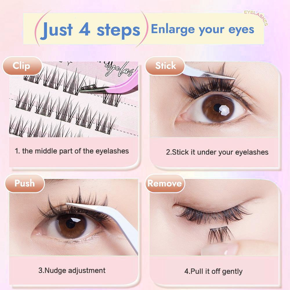 BQI ขนตาปลอมปราศจากกาว สีแดง ป้องกันแหนบติดง่าย ใช้ซ้ําได้ เครื่องมือช่วยติดขนตาสําหรับผู้เริ่มต้น - รูปที่ 4