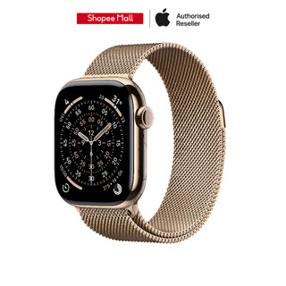 Apple Watch Series 11 GPS + Cellular 42mm Gold Titanium Case with Gold Milanese Loop