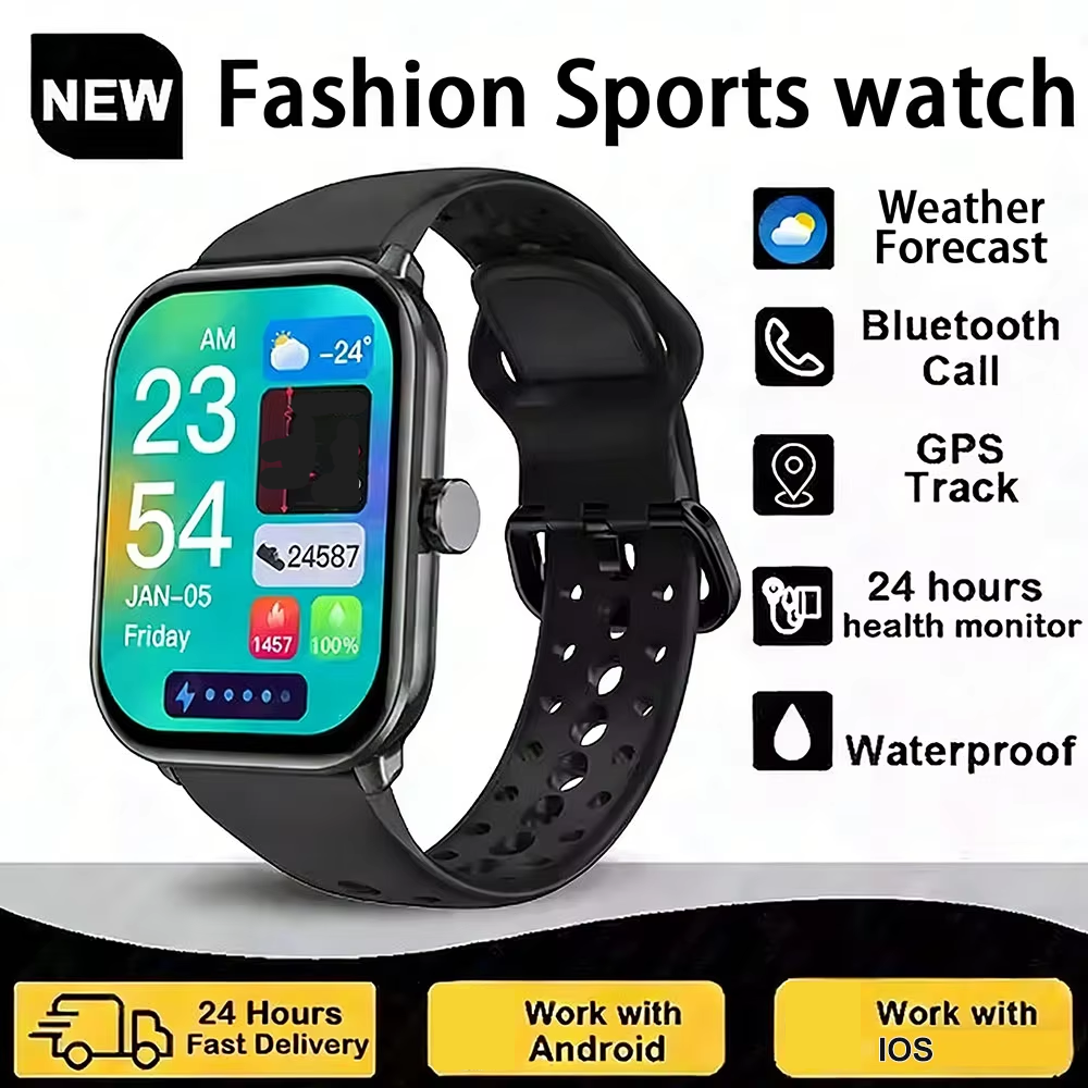 Global Version Smartwatch HD หน้าจอ Amoled Bluetooth Call GPS Track นาฬิกาสปอร์ต