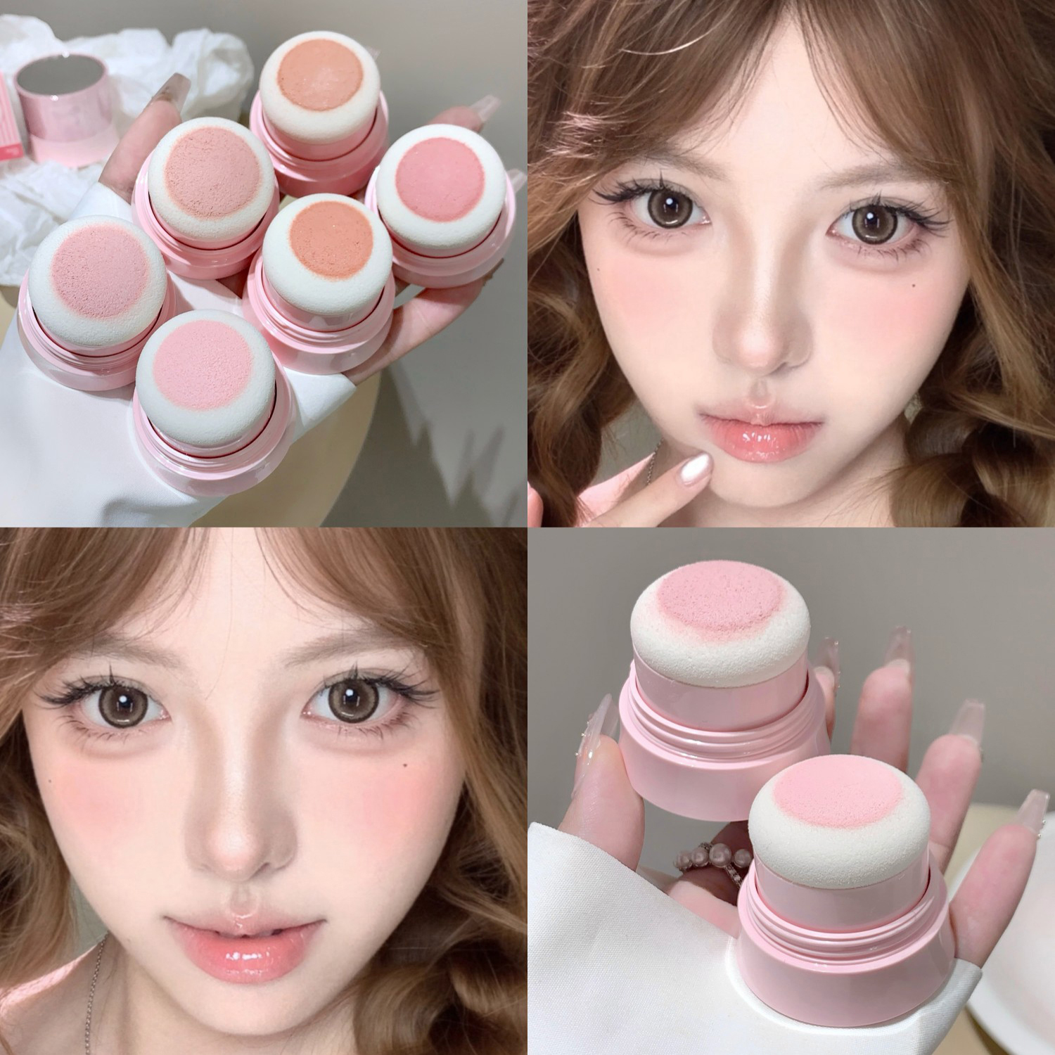 K-Beauty บลัช #Peach - Boom Boom Glow Powder ให้ลุคซอฟท์ อวบอิ่ม กันน้ําและธรรมชาติ น่ารักและติดทนนา