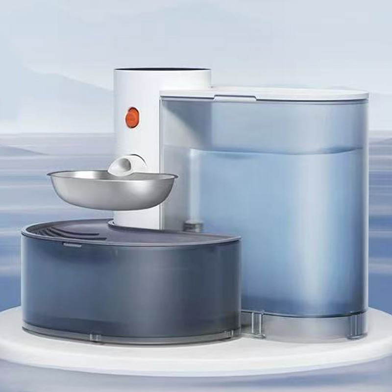 PetJoy Tilting Water Dispenser สแตนเลสชามดื่มไร้สายสําหรับแมวและสุนัข