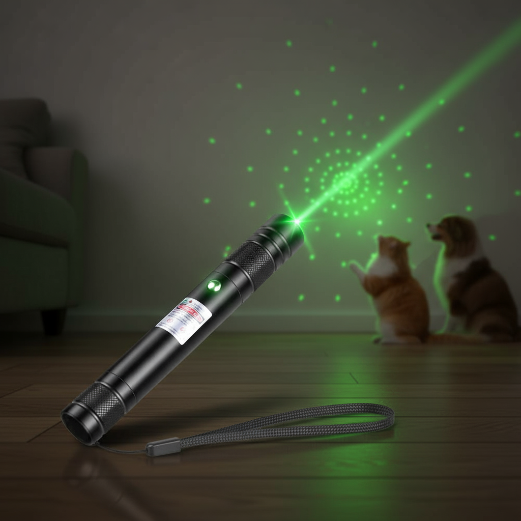 ตัวชี้เลเซอร์สีเขียว 10,000m ชาร์จ USB แบตเตอรี่ในตัว ไฟฉายเลเซอร์จุดแดงกําลังสูง แบบพกพา