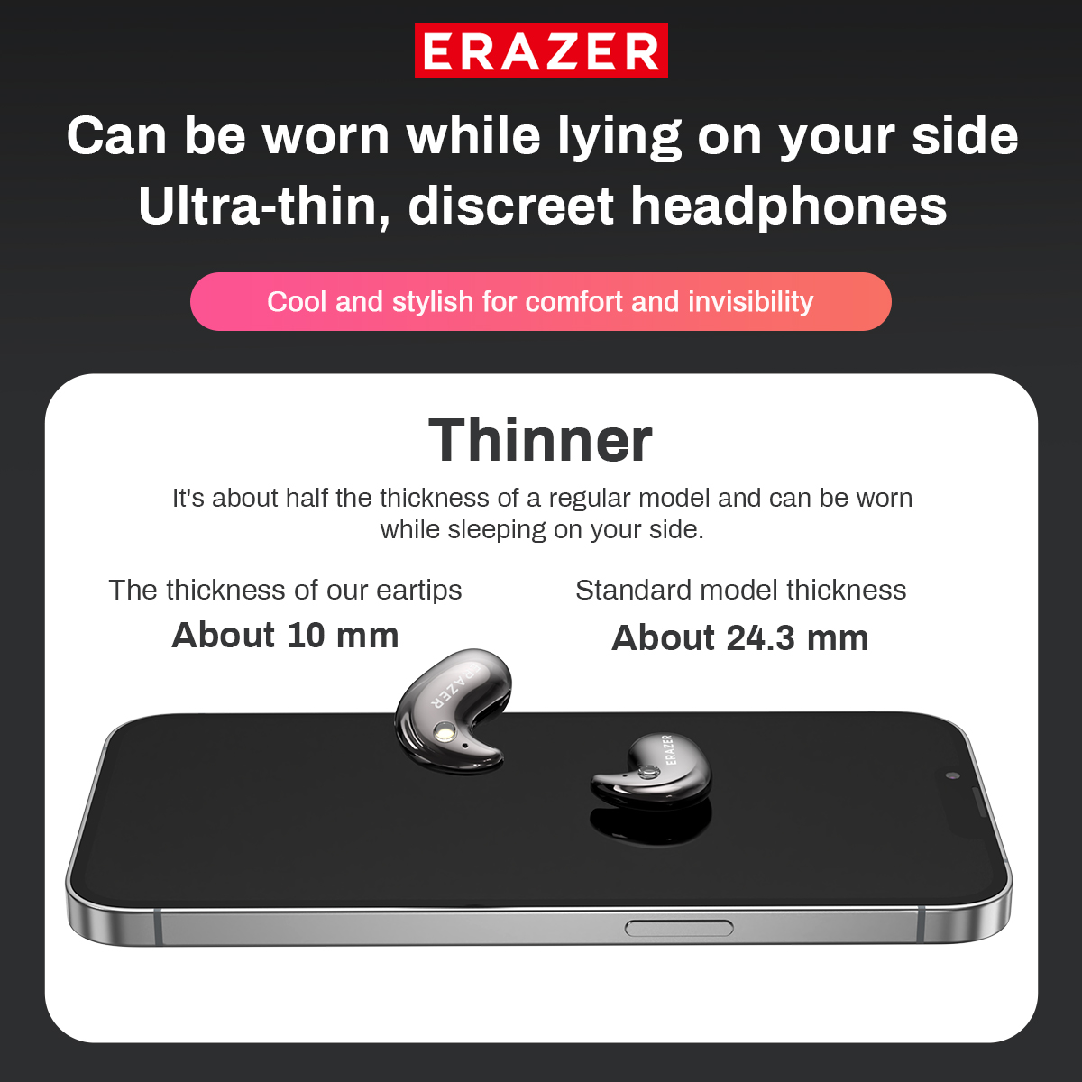 ERAZER XF58 หูฟังนอนหลับ AI สมาร์ทหูฟังแปลแบบเรียลไทม์ไร้สายบลูทูธจอแสดงผล LED ไฮไฟสเตอริโอหูฟัง ราคา ถูกที่สุด ดีลบีเคเค แกลเลอรีภาพที่ 8