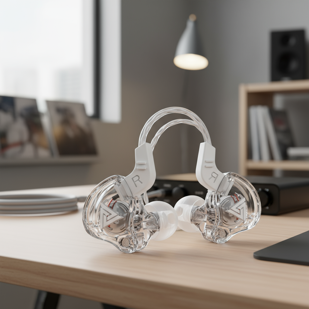 หูฟังอินเอียร์ QKZ AK6 อัปเกรดสําหรับการมอนิเตอร์เวทีแบบไดนามิก พร้อมเสียงเบสและไมโครโฟน