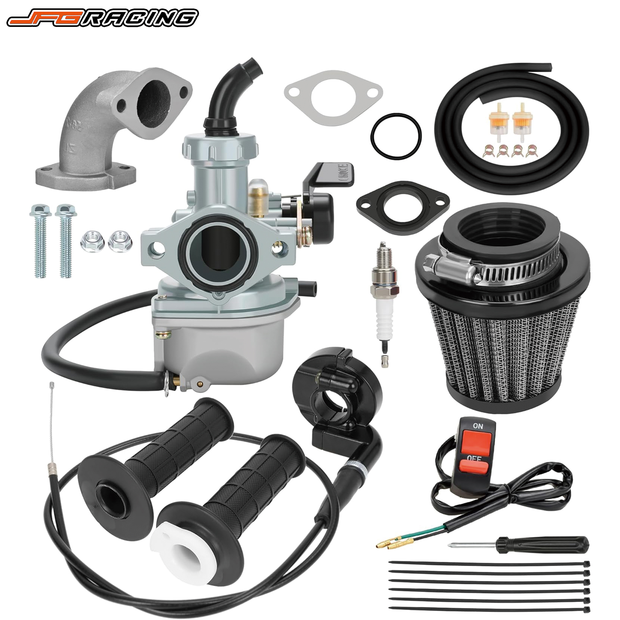 Pz22 22 มม.คาร์บูเรเตอร์สายคันเร่งสําหรับ 110cc 125cc 4 จังหวะ Pit Dirt Bike Atv Quad Apollo Rfz Coo