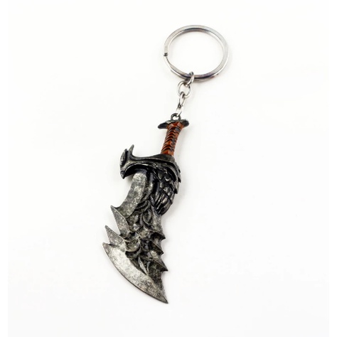 ฟิกเกอร์อาวุธ Kratos; พวงกุญแจ God of War; ดาบ Chaos ขนาดใหญ่; พวงกุญแจหัวขวาน.