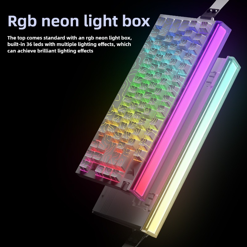 ATTACK SHARK R85HE คีย์บอร์ดเกมมิ่งแม่เหล็ก 75% ไฟ RGB Neon ตอบสนองไว ความหน่วงต่ํา เชื่อมต่อแบบสาย