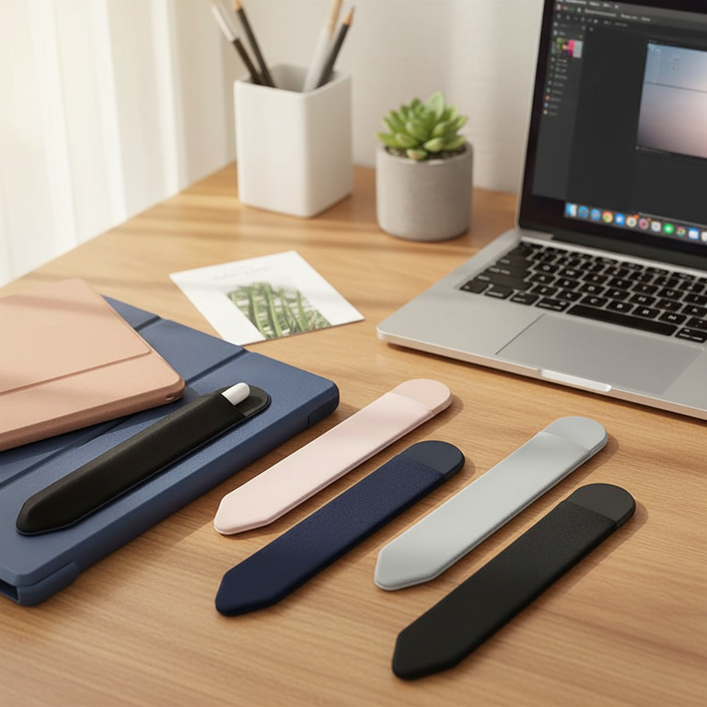 ปลอกหนังยืดหยุ่นที่ใส่อุปกรณ์เสริม เคสปากกาแบบกาว สําหรับปากกา AP Pencil และปากกา Stylus อื่นๆ