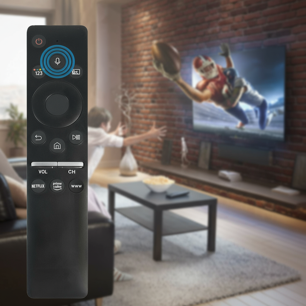 รีโมทควบคุมด้วยเสียงสําหรับทีวีซัมซุงอัจฉริยะ QLED UHD Frame Curved 4K 8K Q60 Q70 Q80 Q90 8 Series 9