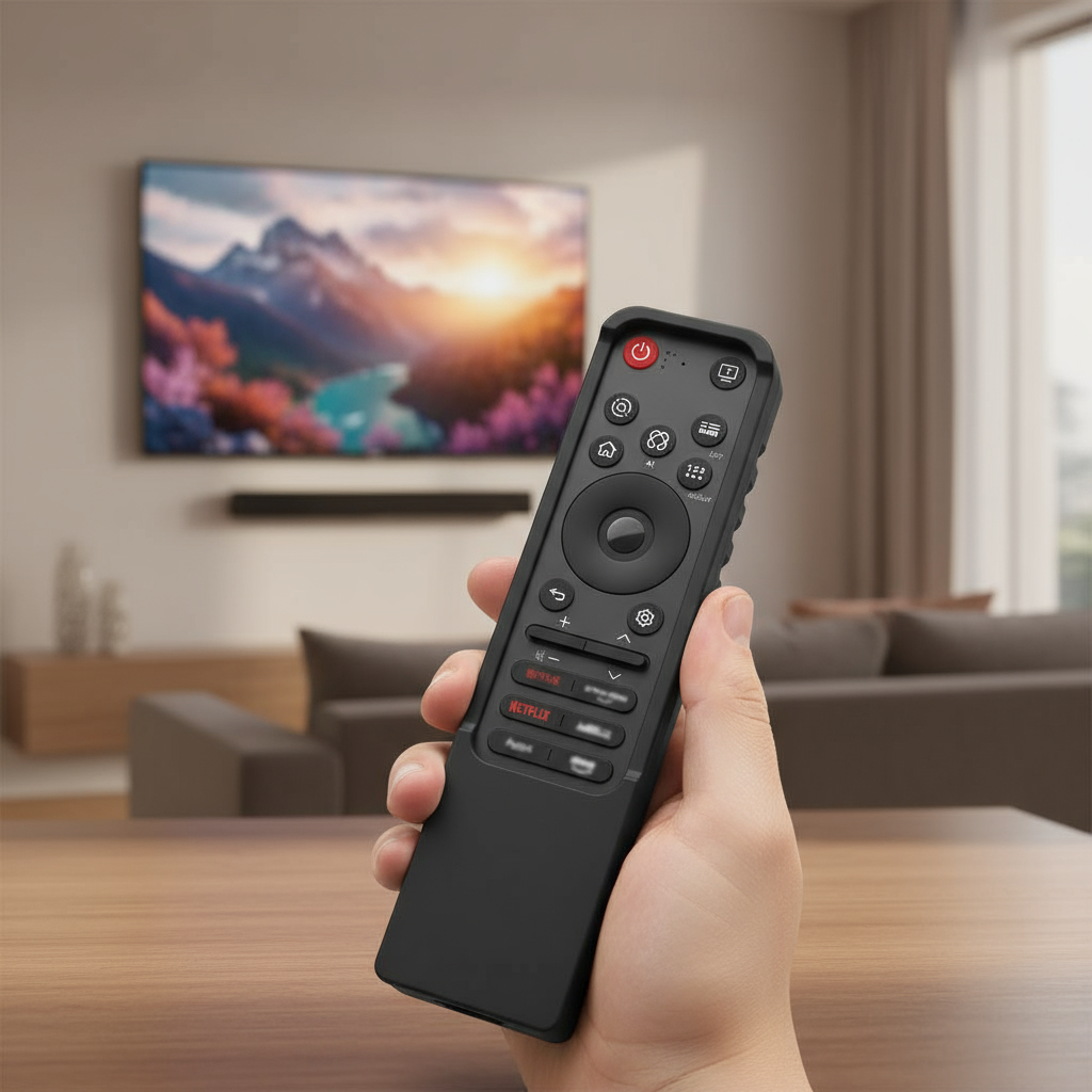 เคสซิลิโคนกันกระแทกสําหรับ LG MR25 GA Magic Remote, เคสกันลื่นล้างทําความสะอาดได้พร้อมช่องใส่สายคล้อ