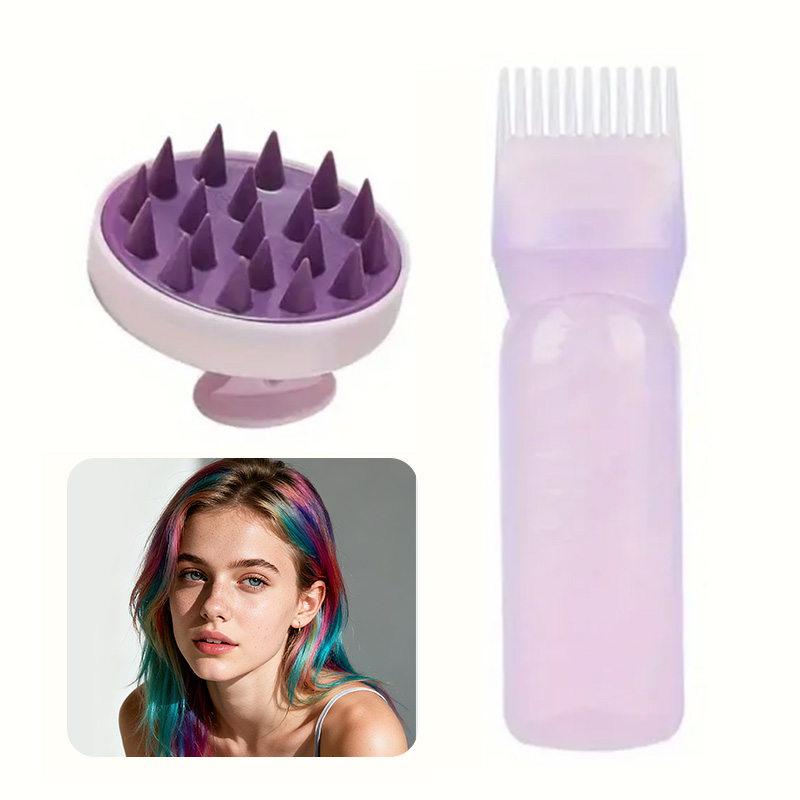 ชุดดูแลเส้นผม TWO Piece: หวีรากและแปรงแชมพู - สําหรับการรักษาสีและการดูแลหนังศีรษะ - รูปที่ 6