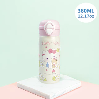 Hello Kitty & Kuromi กระติกน้ําสูญญากาศสแตนเลสแบบดื่มคู่ 360 มล. ขวดน้ําหุ้มฉนวนที่ทนทาน