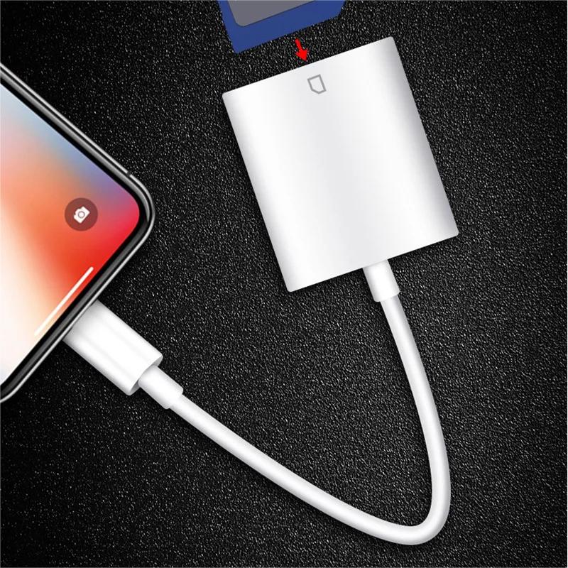 OTG Carder Reader อะแดปเตอร์หน่วยความจํา SD สําหรับ iPhone 14, 13, 12, 11 Pro Max, Mini, iPad