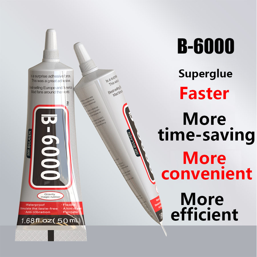 B6000 กาวติดหินใสงานเครื่องประดับ, กาวสําหรับงานฝีมือปลายแม่นยํา, เหมาะสําหรับโลหะ หิน และเล็บ, กาวผ้าอเนกประสงค์สําหรับงานเครื่องประดับและซ่อมโทรศัพท์ 25ML/50ML