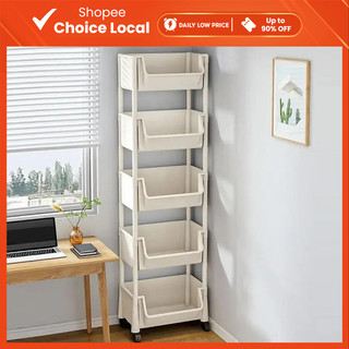WY Organizer Rack Trolley Cart Storage Shelf with Wheels Kitchen Bathroom Bedroom Moving Rack