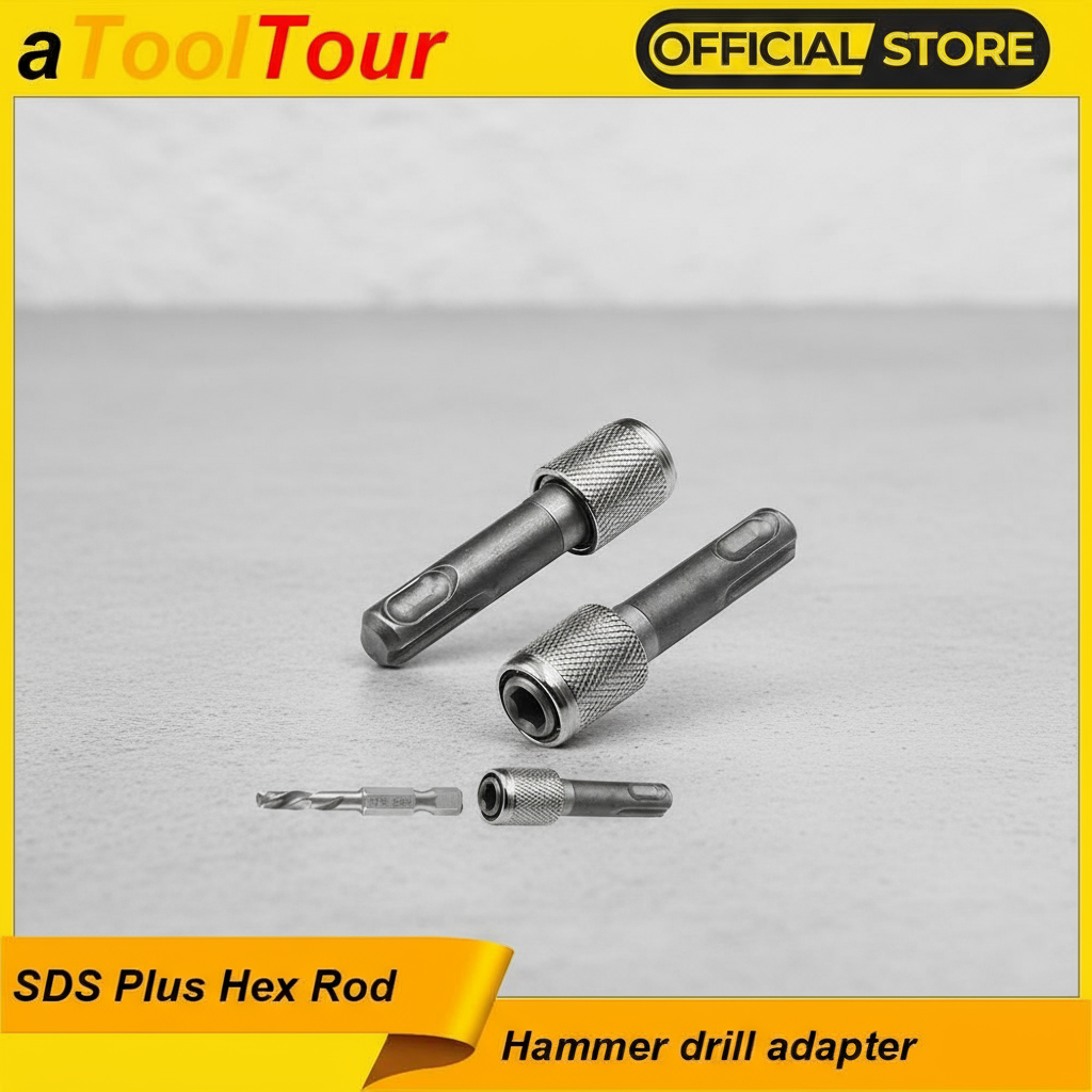 อะแดปเตอร์สว่าน SDS Plus เป็น Hex Shank ขนาด 1/4 นิ้ว สําหรับสว่านไฟฟ้าและสว่านกระแทก
