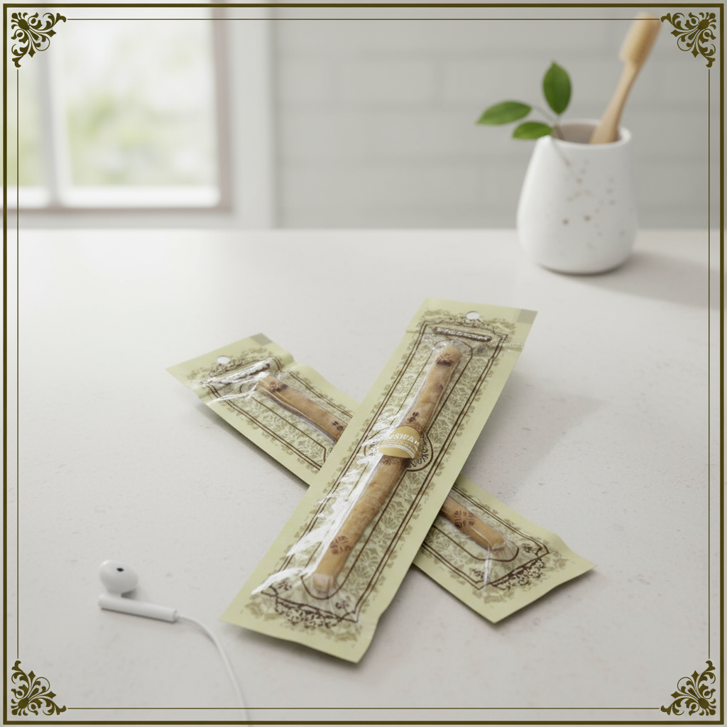 FREEGRIN ไม้ขัดฟันแบบดั้งเดิม (Miswak Sticks) - ซีลสูญญากาศ แปรงสีฟันธรรมชาติสําหรับฟันสะอาด ลมหายใจสดชื่น และเหงือกสุขภาพดี
