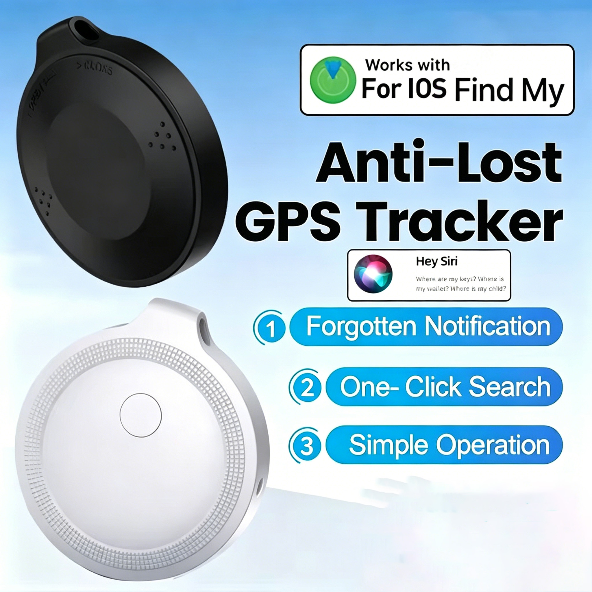 แท็กเกอร์ GPS ขนาดเล็ก สําหรับ iOS Android, อุปกรณ์ติดตามตําแหน่งแบบ Air Tag สําหรับรถยนต์ จักรยาน อ