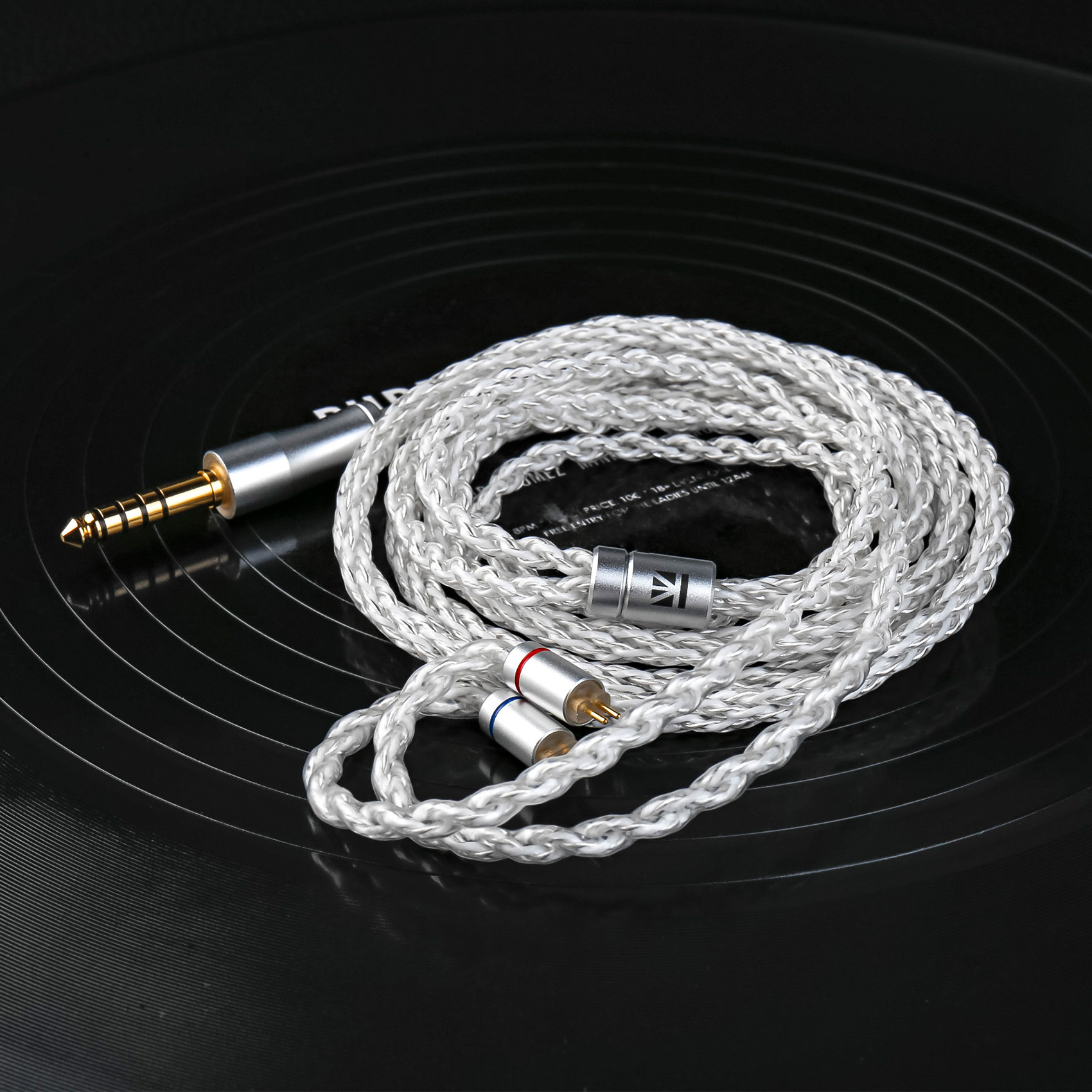 KBEAR Bai สาย IEM ชุบเงิน 3.5 มม. 4.4 มม. สําหรับ KZ ZS10 PRO X ZSN PRO สายเสียง HiFi